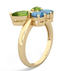 Peridot Butterfly 14K Yellow Gold ring R2215