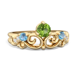 Peridot Crown Keepsake 14K Yellow Gold ring R5740