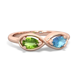 Peridot Infinity 14K Rose Gold ring R5050