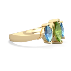 Peridot Three Peeks 14K Yellow Gold ring R2433