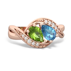 Peridot Summer Winds 14K Rose Gold ring R5342