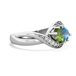 Peridot Summer Winds 14K White Gold ring R5342