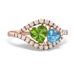 Peridot Mother And Child 14K Rose Gold ring R3010