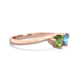 Peridot Sweethearts 14K Rose Gold ring R5260