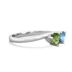 Peridot Sweethearts 14K White Gold ring R5260