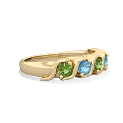 Peridot Anniversary Band 14K Yellow Gold ring R2089