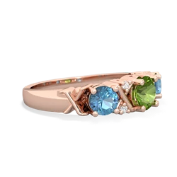 Peridot Hugs And Kisses 14K Rose Gold ring R5016