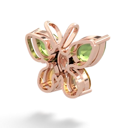 Peridot Butterfly 14K Rose Gold pendant P2215