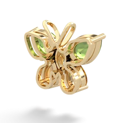 Peridot Butterfly 14K Yellow Gold pendant P2215