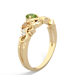 Peridot Crown Keepsake 14K Yellow Gold ring R5740