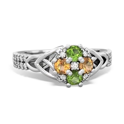 matching engagment rings - Celtic Knot Cluster Engagement