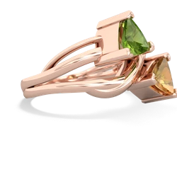 Peridot Split Band Swirl 14K Rose Gold ring R2341