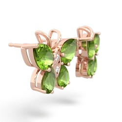 Peridot Butterfly 14K Rose Gold earrings E2215