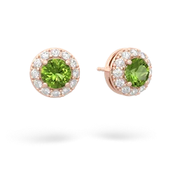 peridot halo earrings