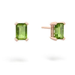 matching earrings - 6x4mm Emerald-Cut Stud