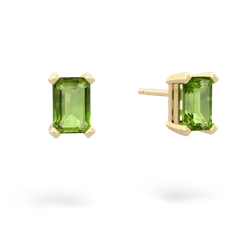matching earrings - 6x4mm Emerald-Cut Stud