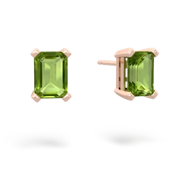 matching earrings - 7x5mm Emerald-Cut Stud