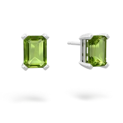 matching earrings - 7x5mm Emerald-Cut Stud