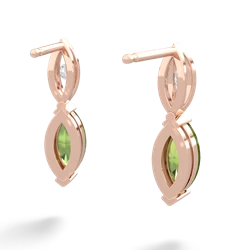 Peridot Marquise Drop 14K Rose Gold earrings E5333