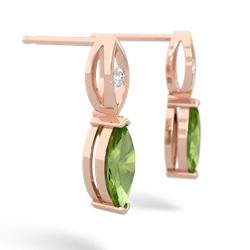 Peridot Marquise Drop 14K Rose Gold earrings E5333