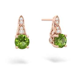 Peridot Antique Elegance 14K Rose Gold earrings E3100