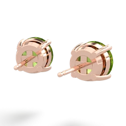 Peridot 8Mm Round Stud 14K Rose Gold earrings E1788