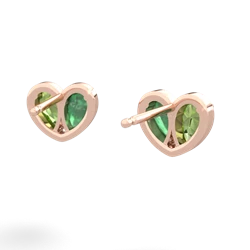 Peridot 'Our Heart' 14K Rose Gold earrings E5072