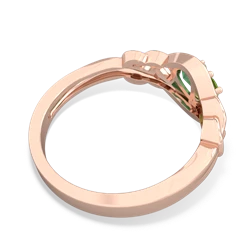 Peridot Celtic Love Knot 14K Rose Gold ring R5420