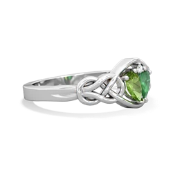 Peridot Celtic Love Knot 14K White Gold ring R5420