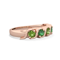 Peridot Anniversary Band 14K Rose Gold ring R2089