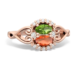 Peridot Love Nest 14K Rose Gold ring R5860