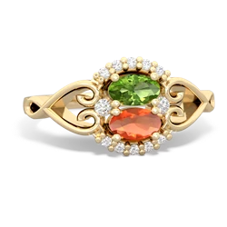 Peridot Love Nest 14K Yellow Gold ring R5860