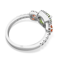 Peridot Regal Halo 14K White Gold ring R5350