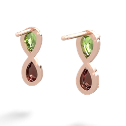 Peridot Infinity 14K Rose Gold earrings E5050