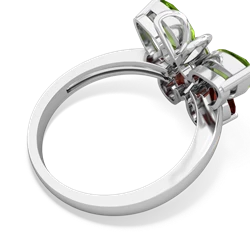 Peridot Butterfly 14K White Gold ring R2215