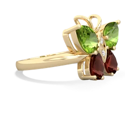 Peridot Butterfly 14K Yellow Gold ring R2215