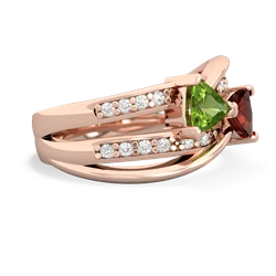 Peridot Bowtie 14K Rose Gold ring R2360