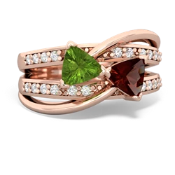 Peridot Bowtie 14K Rose Gold ring R2360