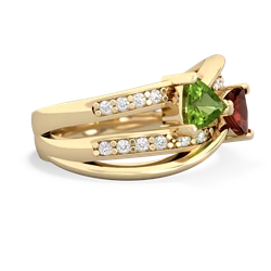 Peridot Bowtie 14K Yellow Gold ring R2360