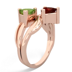 Peridot Split Band Swirl 14K Rose Gold ring R2341