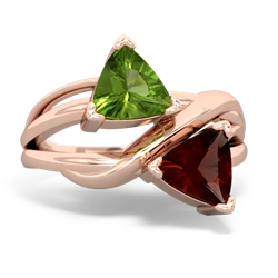 Peridot Split Band Swirl 14K Rose Gold ring R2341