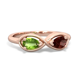 Peridot Infinity 14K Rose Gold ring R5050