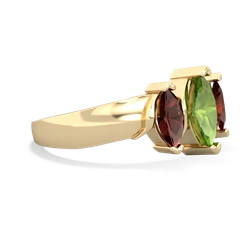 Peridot Three Peeks 14K Yellow Gold ring R2433