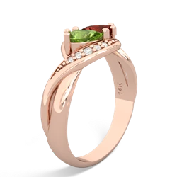 Peridot Summer Winds 14K Rose Gold ring R5342