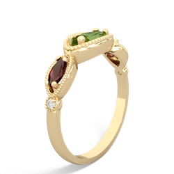 Peridot Milgrain Marquise 14K Yellow Gold ring R5700