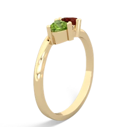 Peridot Sweethearts 14K Yellow Gold ring R5260