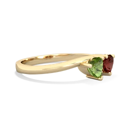 Peridot Sweethearts 14K Yellow Gold ring R5260