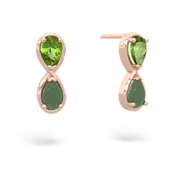 Peridot Infinity 14K Rose Gold earrings E5050