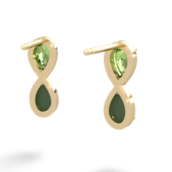 Peridot Infinity 14K Yellow Gold earrings E5050