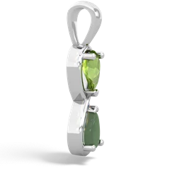 Peridot Infinity 14K White Gold pendant P5050